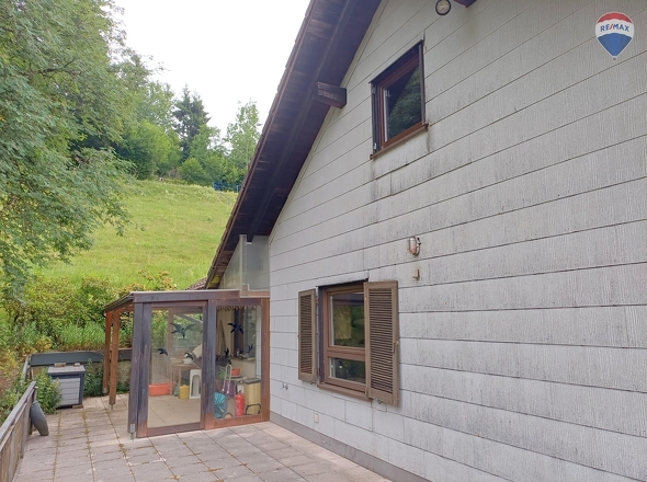 Terrasse mit Überdachung 