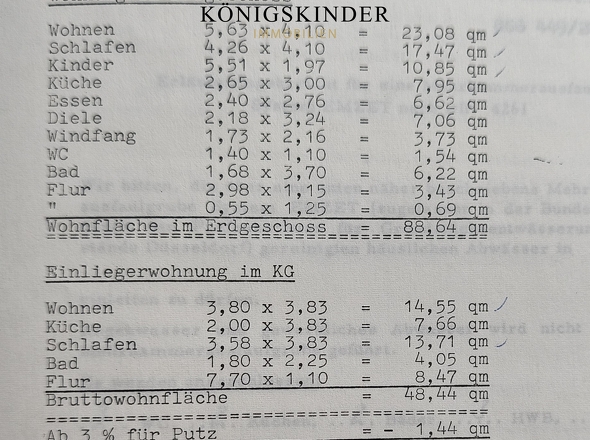 Wohnflächenberechnung