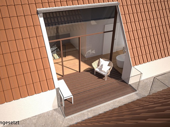 Dachterrasse Perspektive - KI-generiert