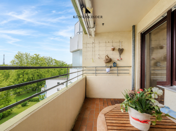 Balkon 1 vom Wohnzimmer in  Richtung Probstsee