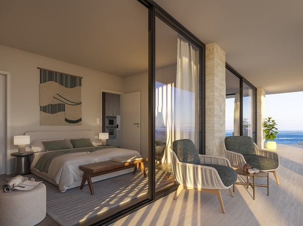 Schlafzimmer mit Terrasse
