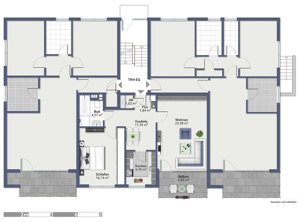 Grundrissskizze HP/EG