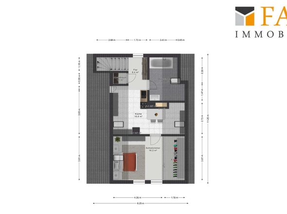 Wohnung 2 - Dachgeschoss