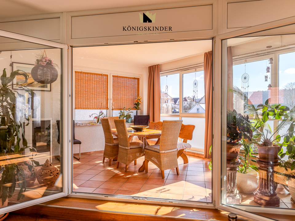 Blick auf den Wintergarten Wohnung OG