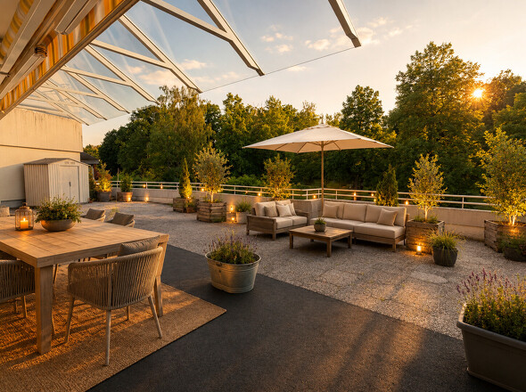 Terrasse mit KI ausgestattet