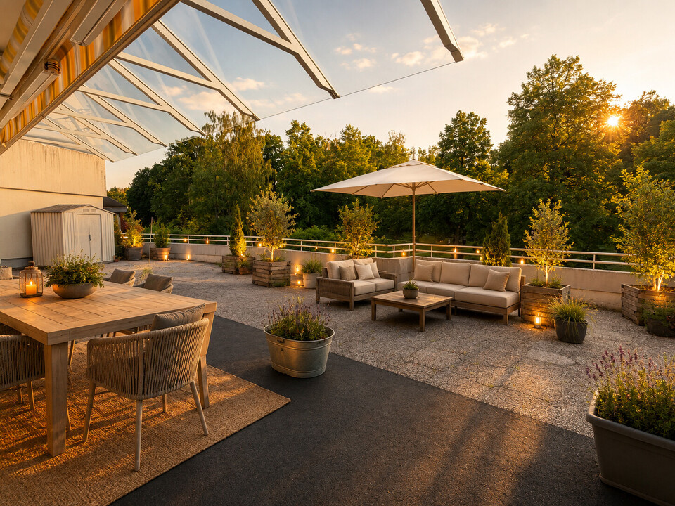 Terrasse mit KI ausgestattet