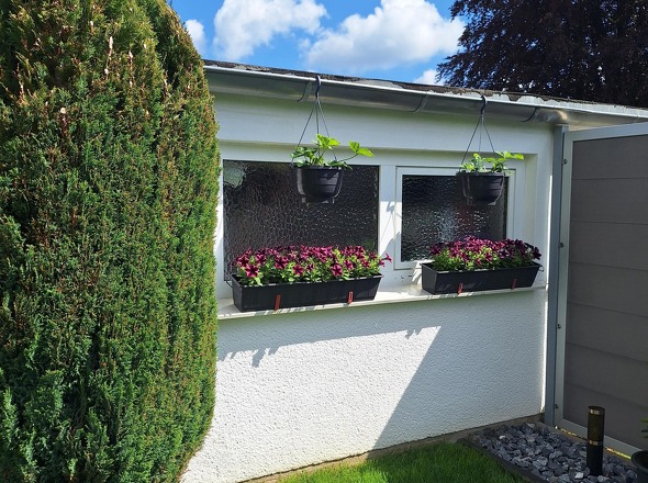 Garagenwand zum Garten