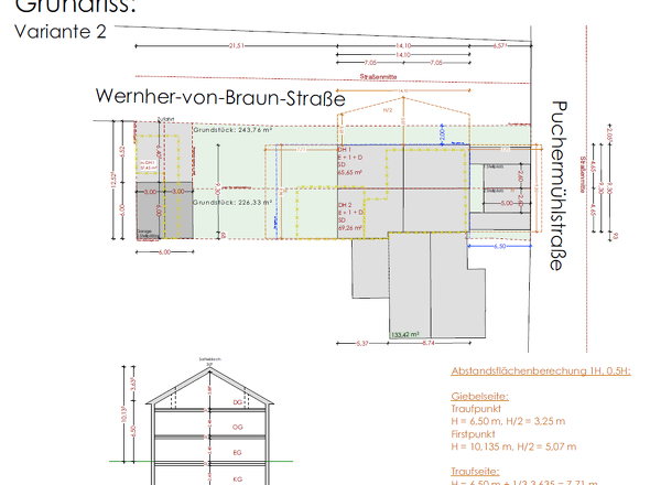 Bebauungsplan Variante 2