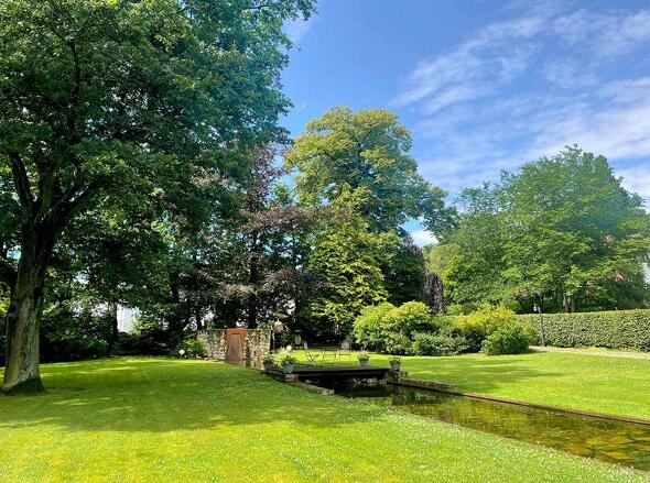 Garten mit Blick zur Straße