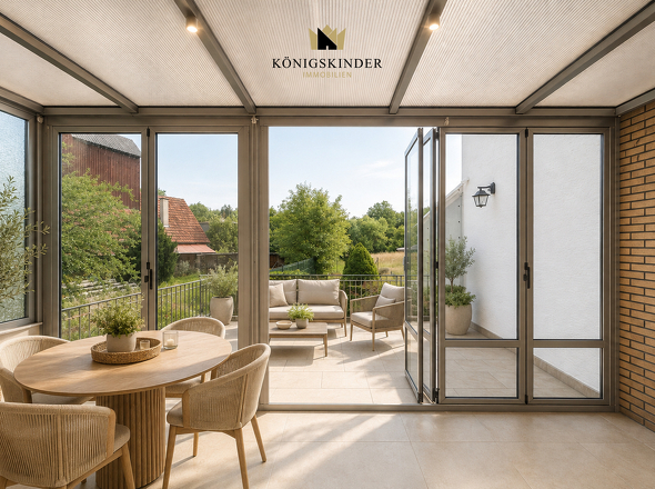 KI-Visualisierung - Wintergsarten und Terrasse