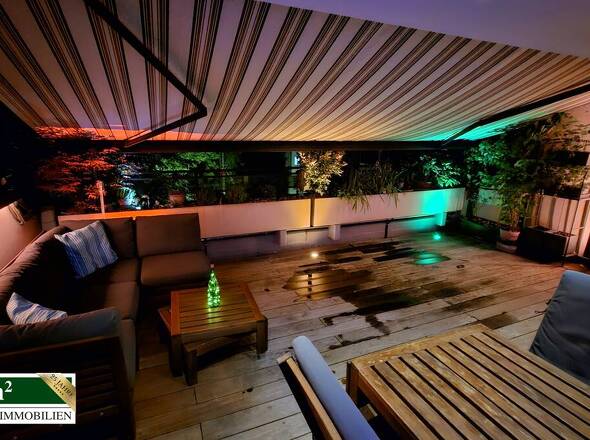 Abendstimmung auf der Terrasse