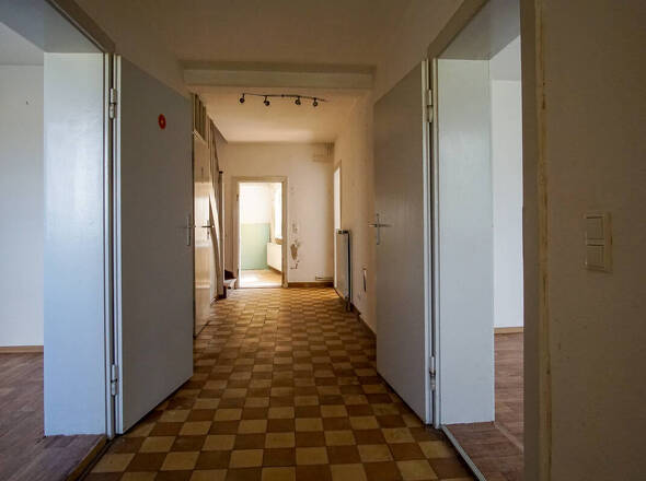 Blick in Richtung Hinterausgang