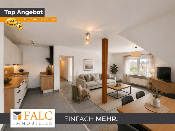 Wohnbereich KI Home Staging