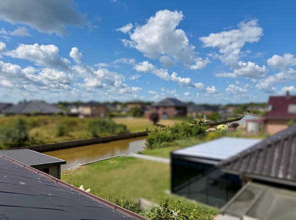 Blick aus dem Dachfenster