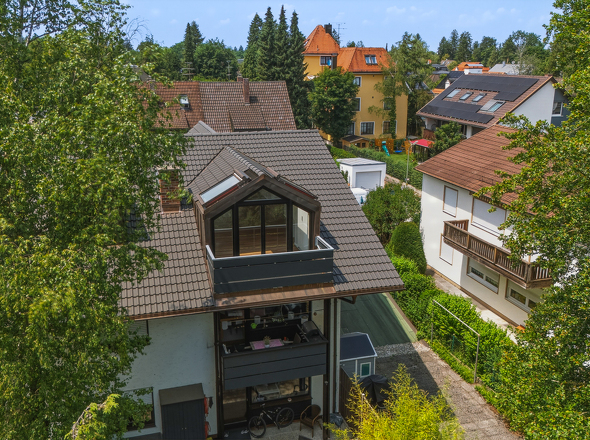 Drohnenaufnahme Balkonansicht