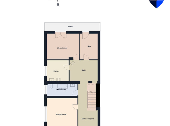 Grundriss OG mit Treppe
