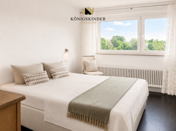 Ruhe und Wohnkomfort – ein Schlafzimmer mit behaglicher Atmosphäre.