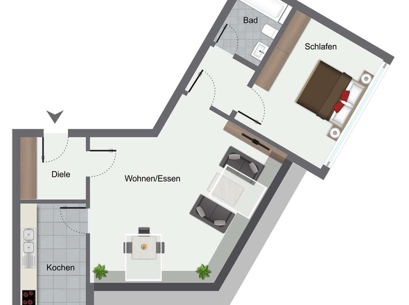 Grundriss Wellinghoferstr Wohnung XI