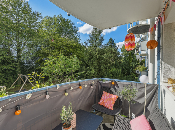 Balkon mit Westausrichtung