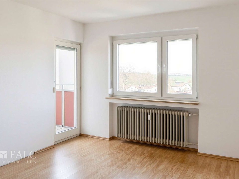 Schlafzimmer mit Balkonzugang