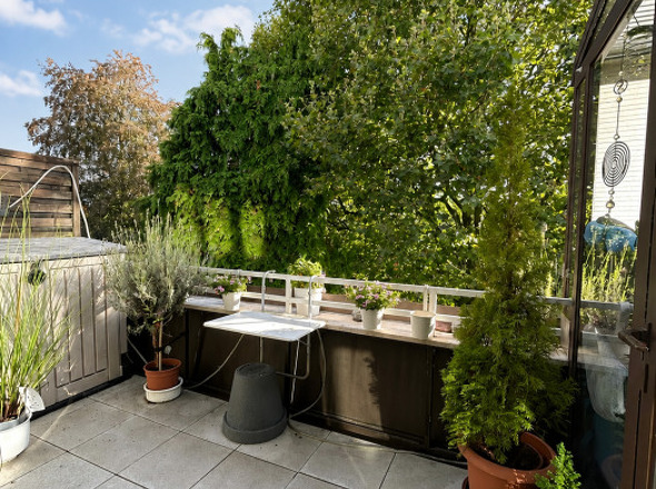 Balkon mit Blick ins Grüne