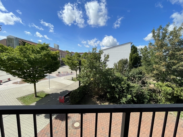Terrassenblick auf den Rathausplatz