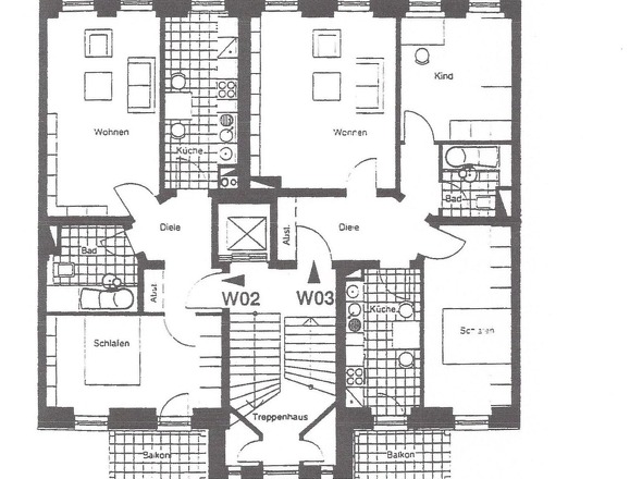 Grundriss Wohnung WE 02