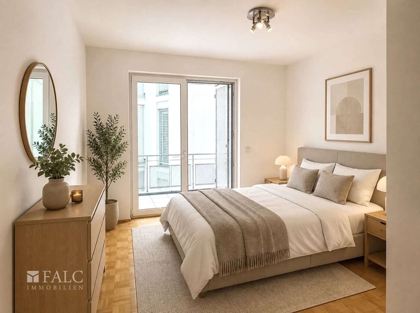 Schlafzimmer KI Home Staging