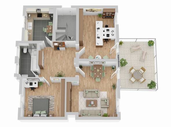 Grundriss 1. OG Wohnung I 