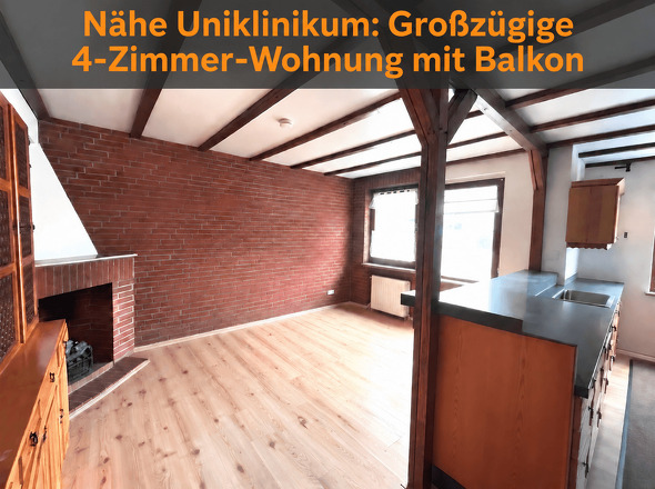 Wohnzimmer mit Balkon - (KI generiert)