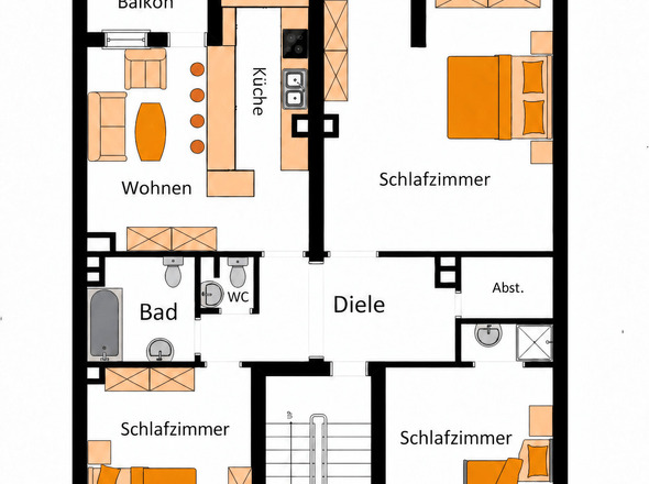 Grundriss 3.OG - (KI generiert)