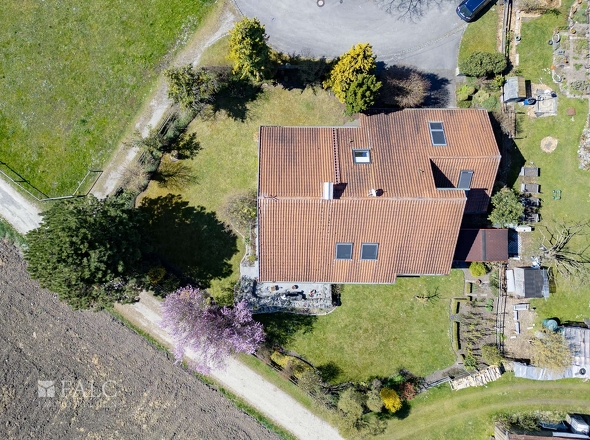 Drohne Grundstück von oben