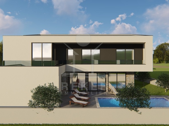 Üppige Gartenfläche mit Pool
