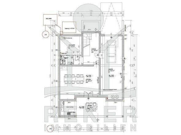 Die großen Räume im Keller/Souterrain der Villa.