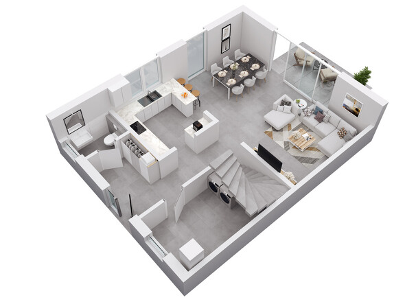 EG - 3D Grundriss