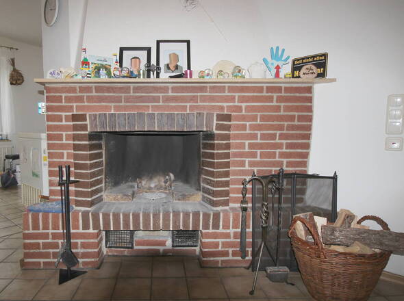 Offener Kamin im Wohnzimmer OG