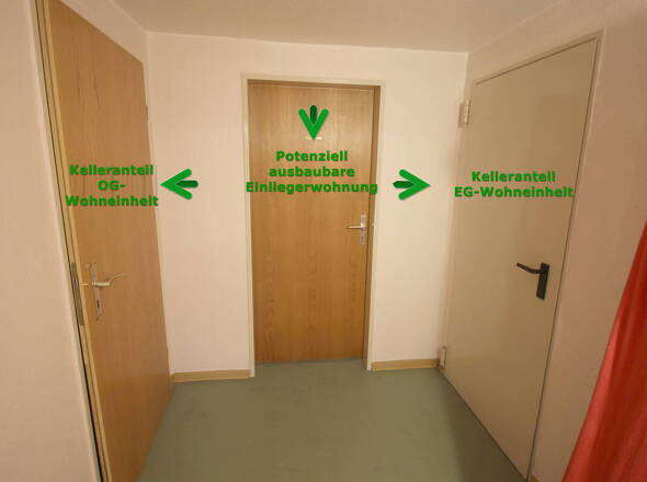 Vollkeller mit Anteilen beider WE u. Ausbaureserve
