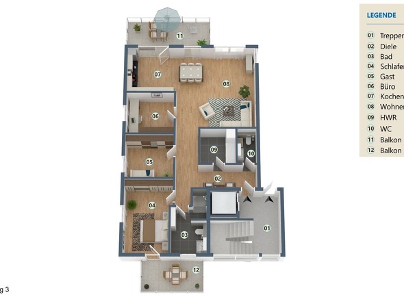 Wohnung 3 - OG links