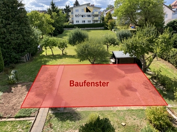 Baufenster nur skizziert, nicht original Plan