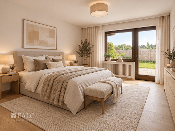 Schlafzimmer_ KI möbliert