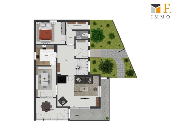 Haus mit Vorgarten