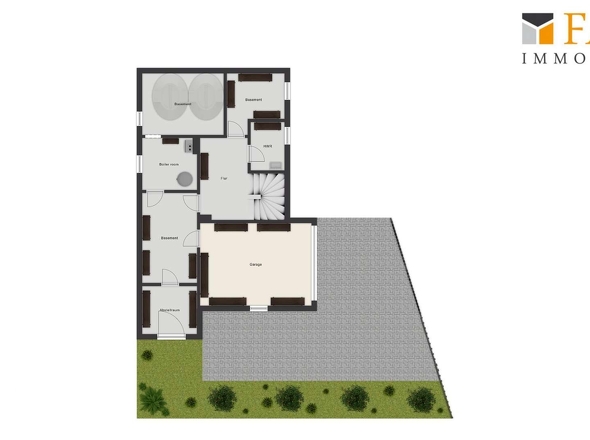 Haus mit Einfahrt