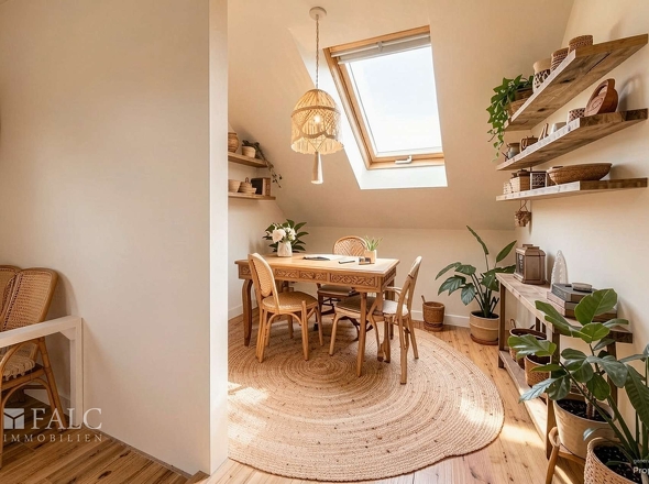 Dachboden Einrichtungsbeispiel Arbeitszimmer