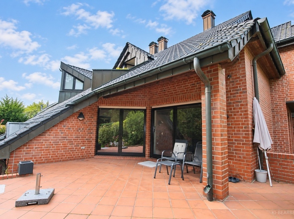 Gartenseitige Hausansicht
